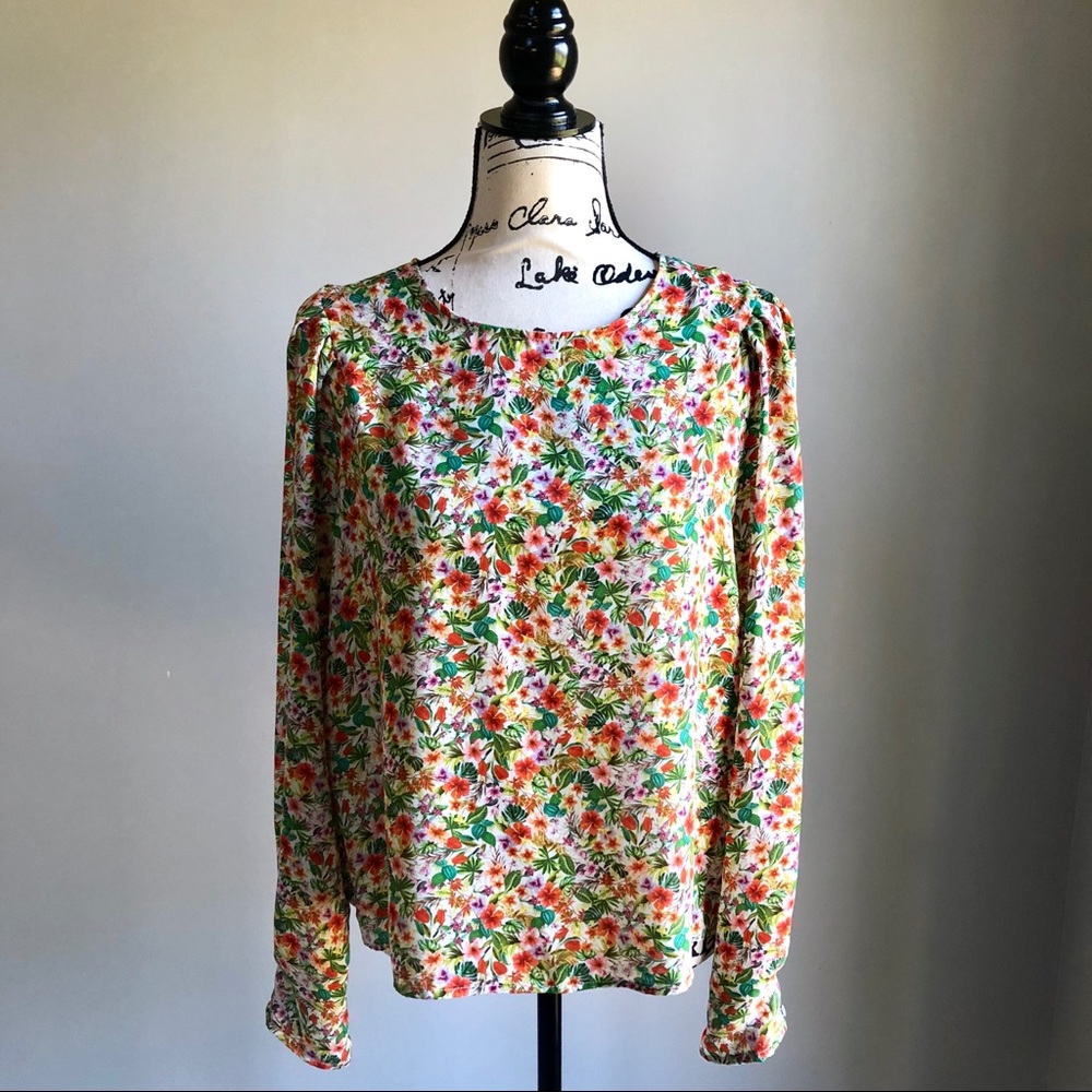 Ivory Floral Blouse
